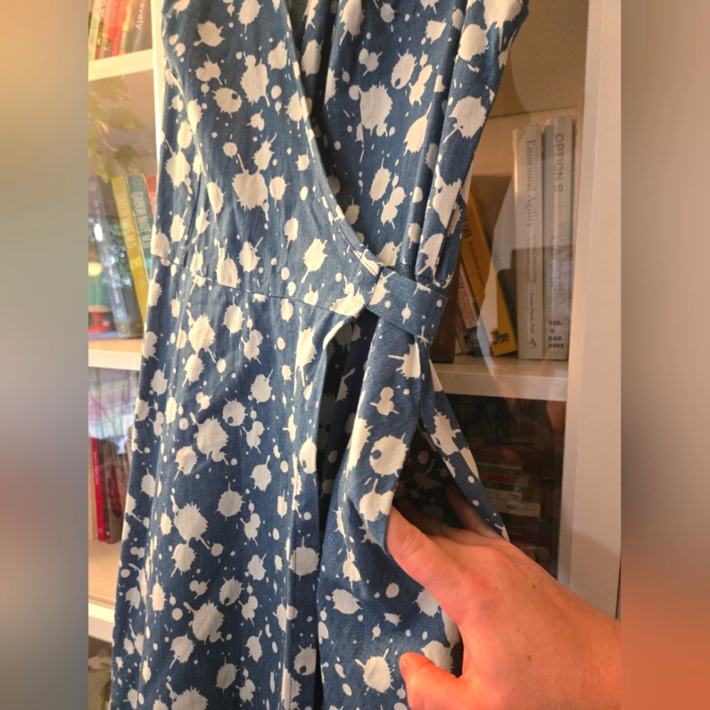 ✨️HOST PICK✨️ 🇨🇦 Made in Toronto NWOT Sleeveless Midi Wrap Dress by FUNKD - Picture 8 of 15